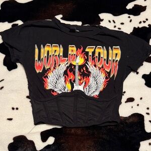 Windsor Black World Tour Crop Top